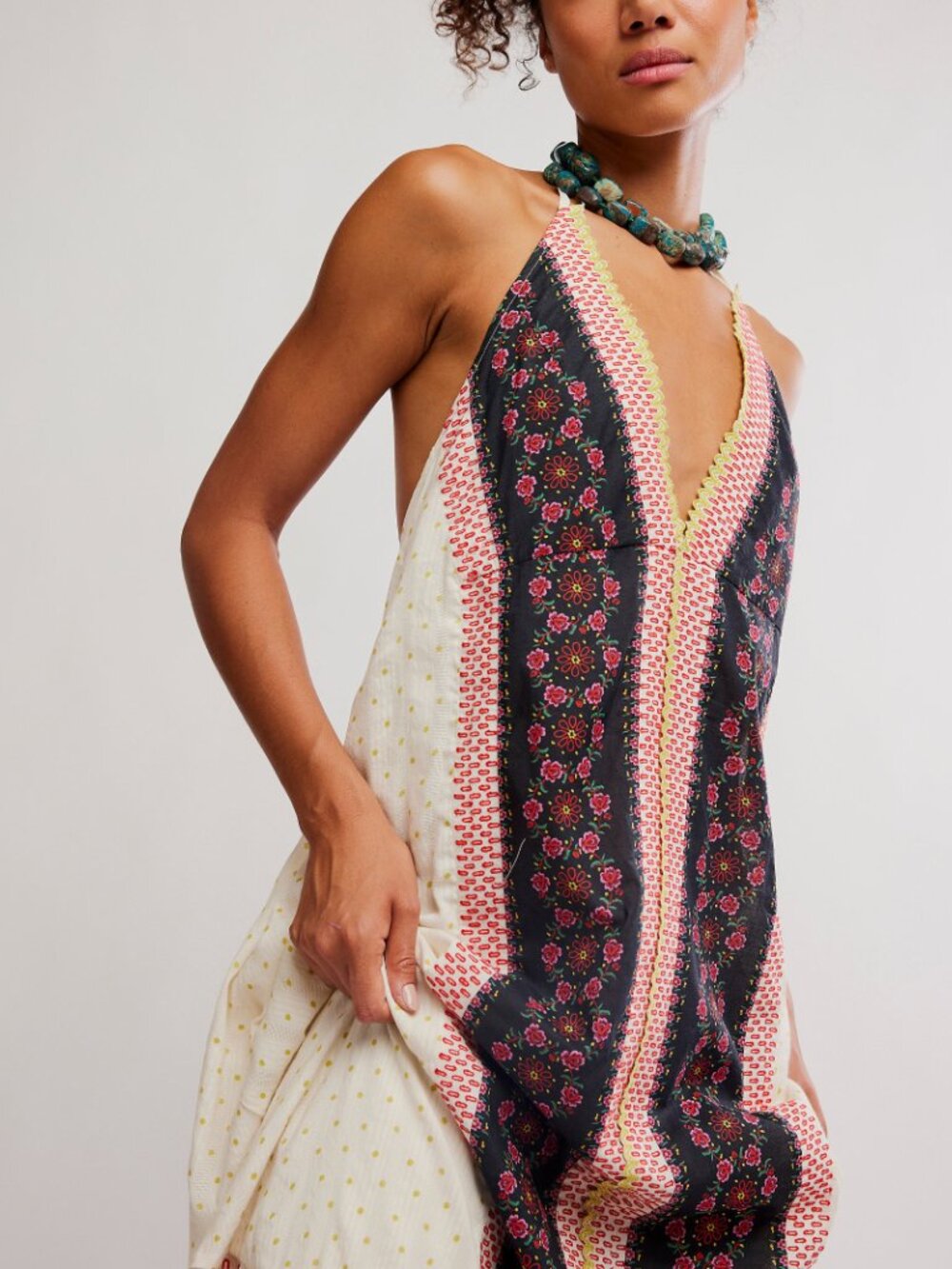 FREE PEOPLE Cubana Maxi Dress / Ivory Combo - Picture 2 of 5